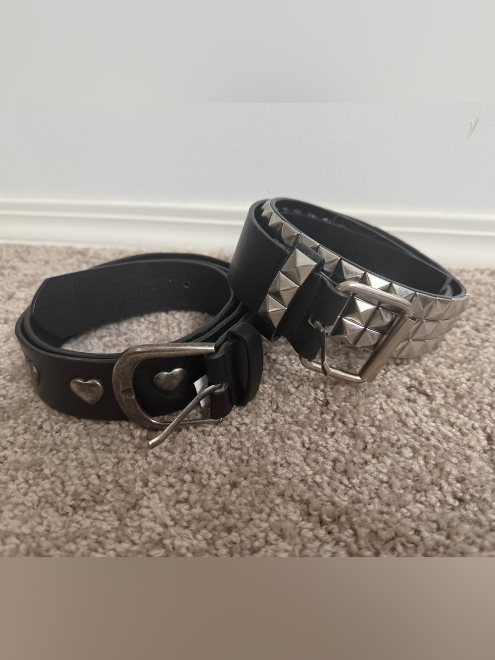 Y2K set of belts studded hearts spirit Halloween grunge